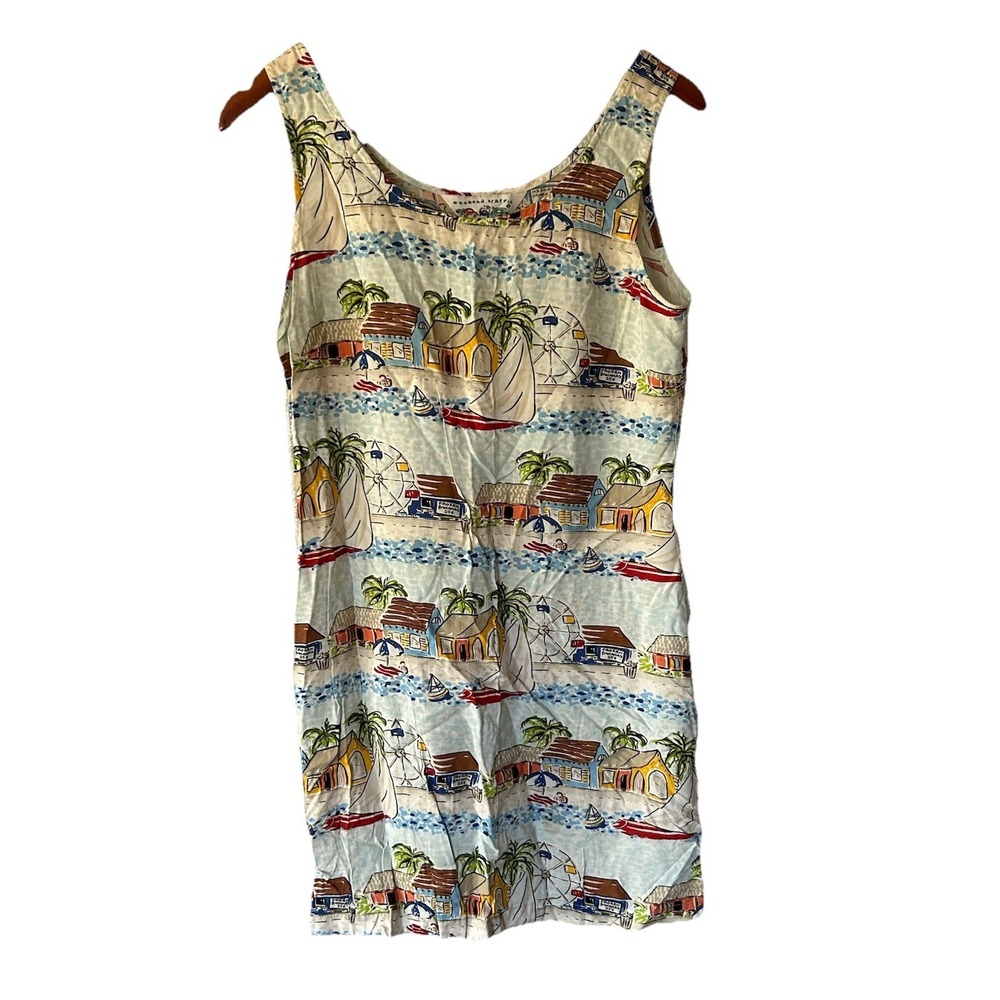 Women's Weekend Traffic Tank Shift Tropical Print Dress Size M Beachwear